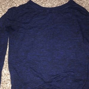dark blue long sleeved shirt
